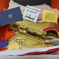 The Never Surrender Gold Low Top Sneakers